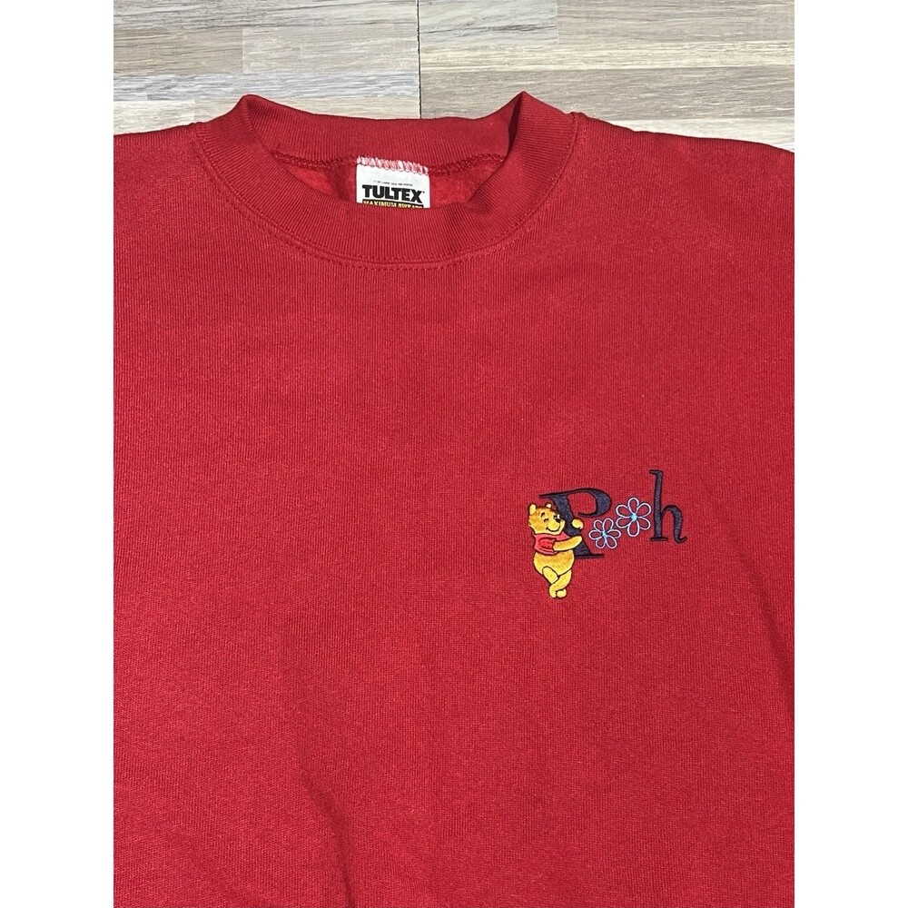 Vintage Winnie The Pooh Embroidered Sweatshirt Tultex Made In USA XL Crew Neck